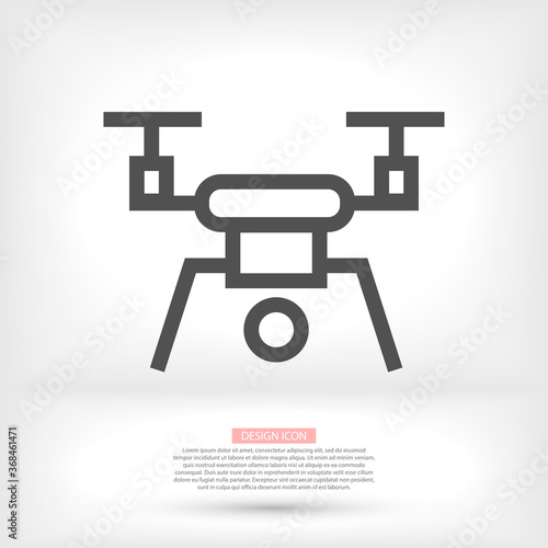 quadrocopter 10 bond icon design vector graphic