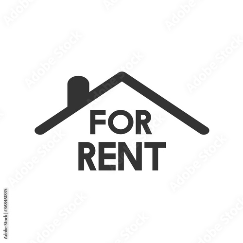 Real estate house for rent logo design icon. vector