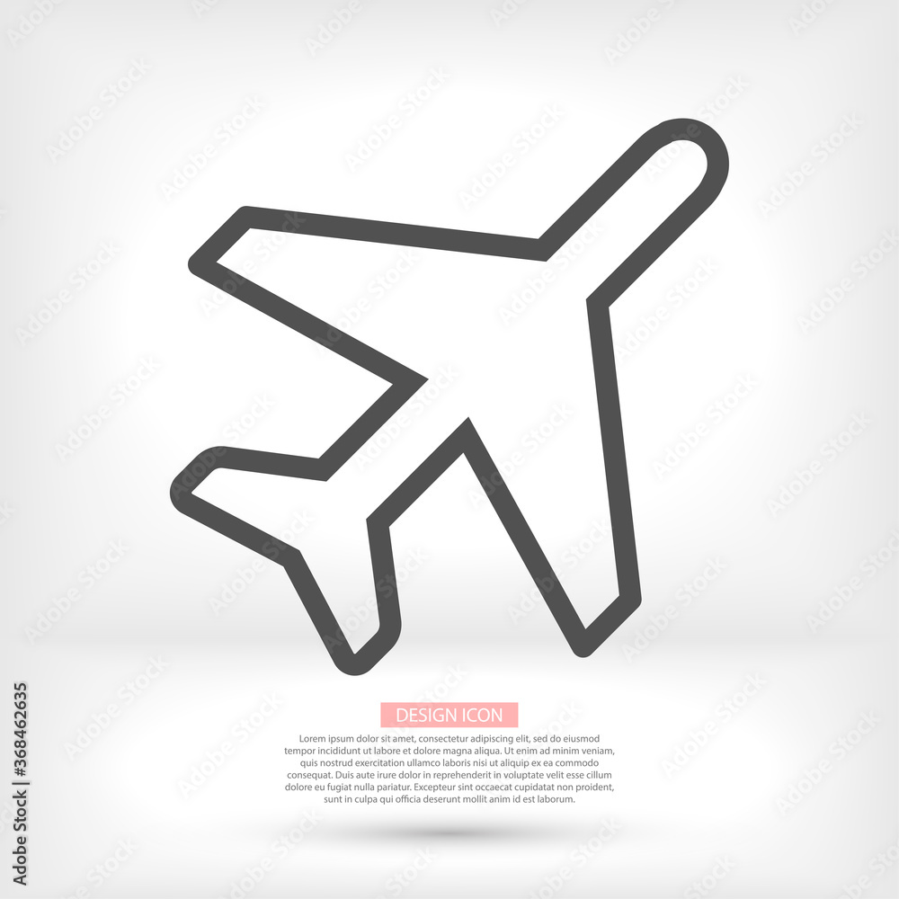 airplane 10 eps bond icon design vector graphics airplane 10 eps bond icon design vector graphics