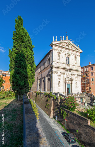 Rome, Italy - home of the Vatican and main center of Catholicism, Rome displays dozens of historical, wonderful churches. Here in particular the Santi Domenico e Sisto basilica