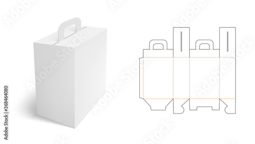 White Clear Folding Carton Box With Diecut photo