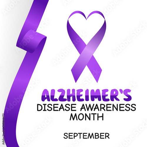 Vector graphic of World Alzheimer's Disease Month good for World Alzheimer's Disease celebration. flat design. flyer design.flat illustration. Alzheimer's.