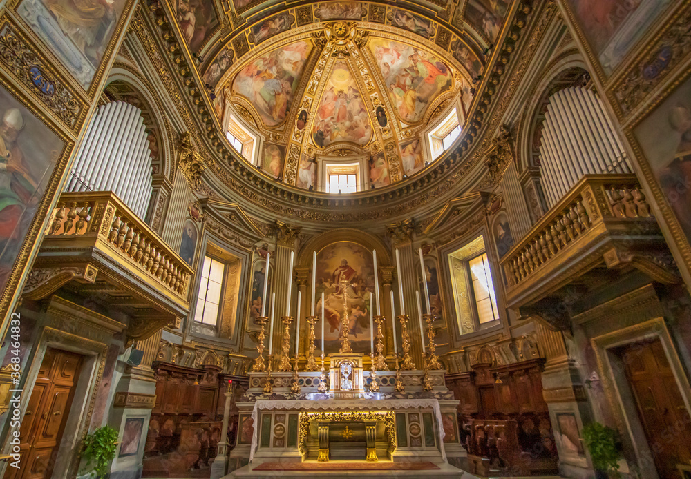 Rome, Italy - home of the Vatican and main center of Catholicism, Rome displays dozens of historical, wonderful churches. Here in particular the San Marcello al Corso basilica 