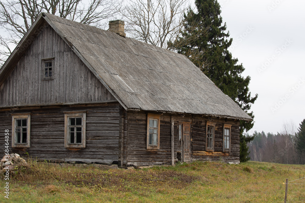 Old wooden traditional house in latvia Old wooden traditional house in latvia