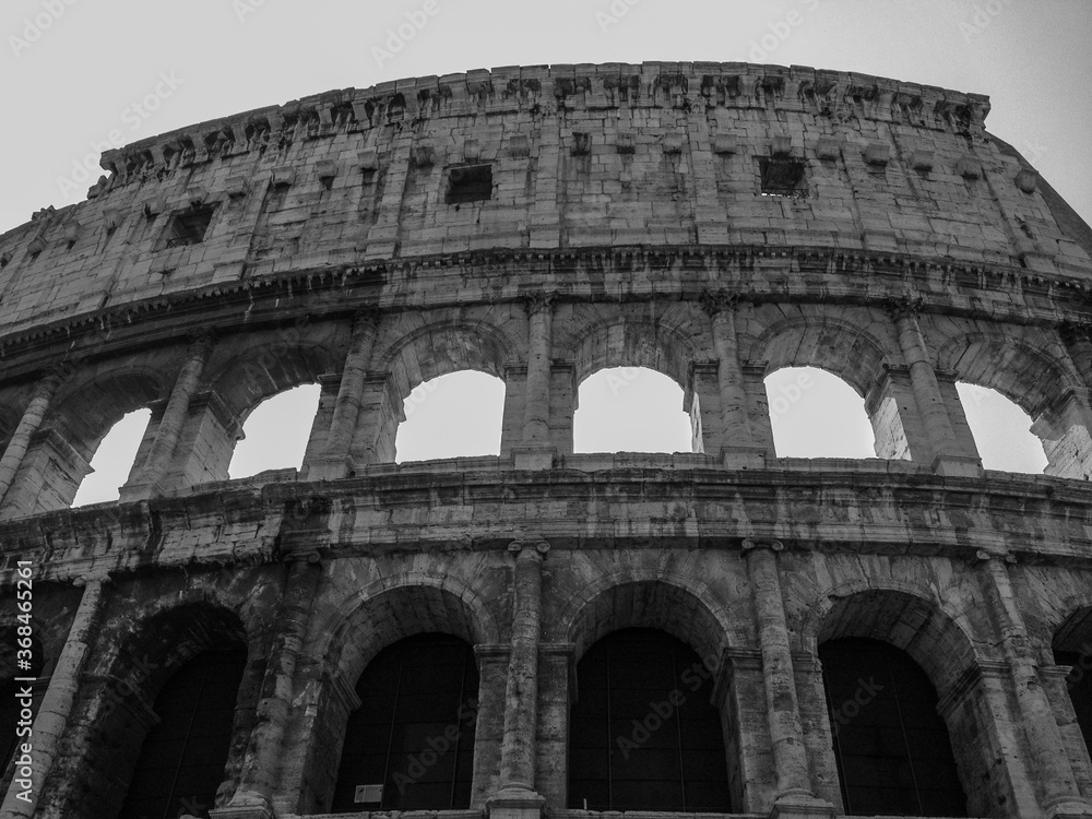 Coliseum at the historic center of ancient Rome.