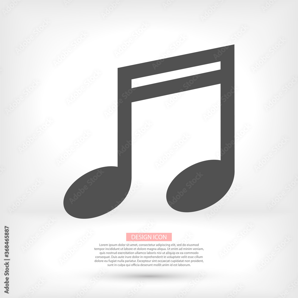 Music icon vector, Melody, song, note, sound, audio sign Isolated on white background icon vector. Trendy Flat style for graphic design, logo icon vector, Web site, social media Music icon vector, Melody, song, note, sound, audio sign Isolated on white background icon vector. Trendy Flat style for graphic design, logo icon vector, Web site, social media