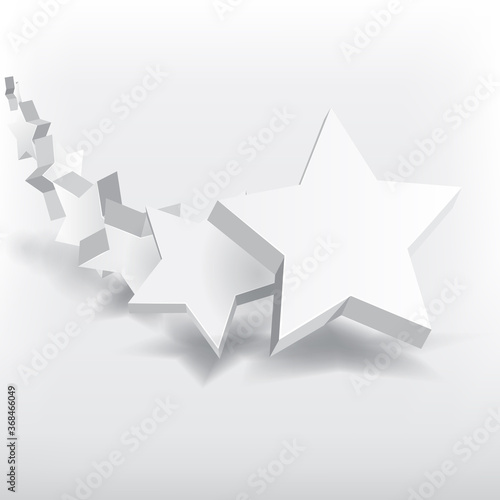 Abstract vector background of 3d white stars