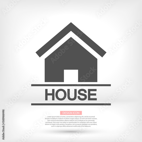 Home vector image to be used in web applications, mobile applications and print media. Abstract house logo design template. Colorful sign. Universal vector icon