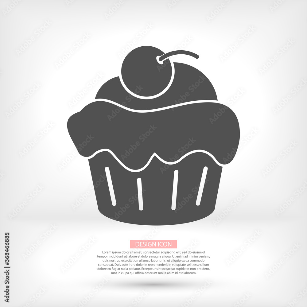 Cupcake vector icon. Two-tone version of cupcake vector icon on white and black background. vector icon Small cake designed to serve one person vector icon . Cupcake vector icon. Two-tone version of cupcake vector icon on white and black background. vector icon Small cake designed to serve one person vector icon .