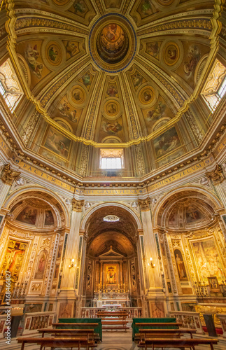 Rome, Italy - home of the Vatican and main center of Catholicism, Rome displays dozens of historical, wonderful churches. Here in particular the Santa Maria di Loreto basilica 