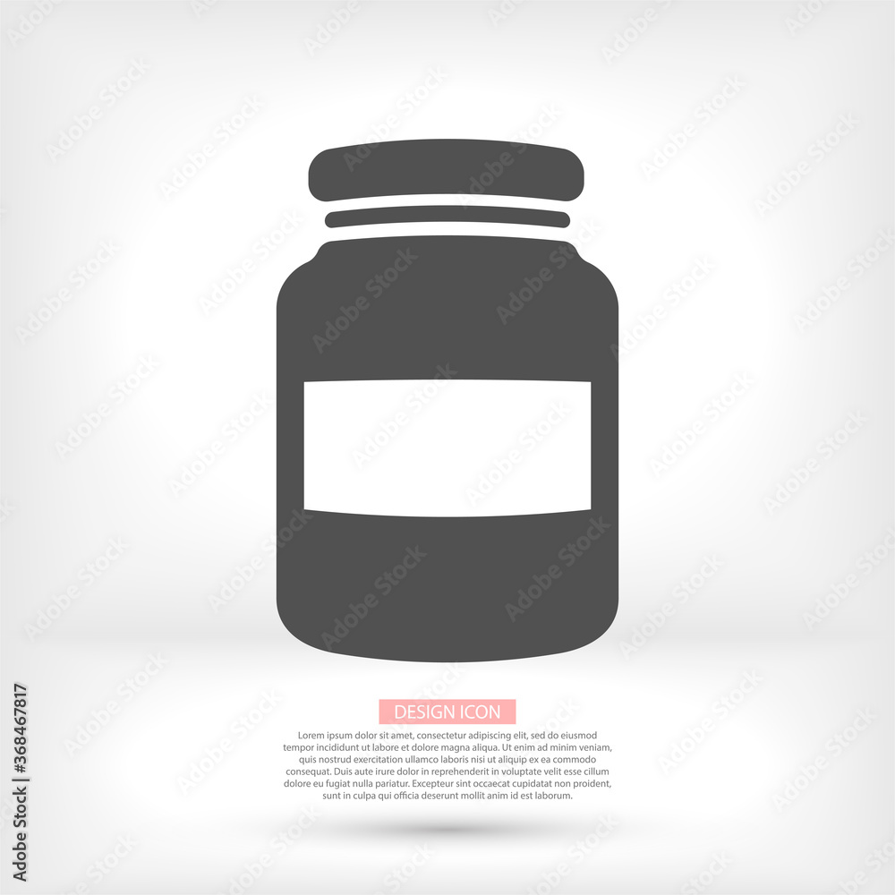Fototapeta premium Honey jar icon . vector Honey jar . illustration Honey jar . 10 eps Honey jar . simple image Honey jar
