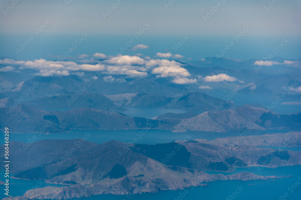 Fototapeta premium Aerial views of the west coast of the north island of New Zealand
