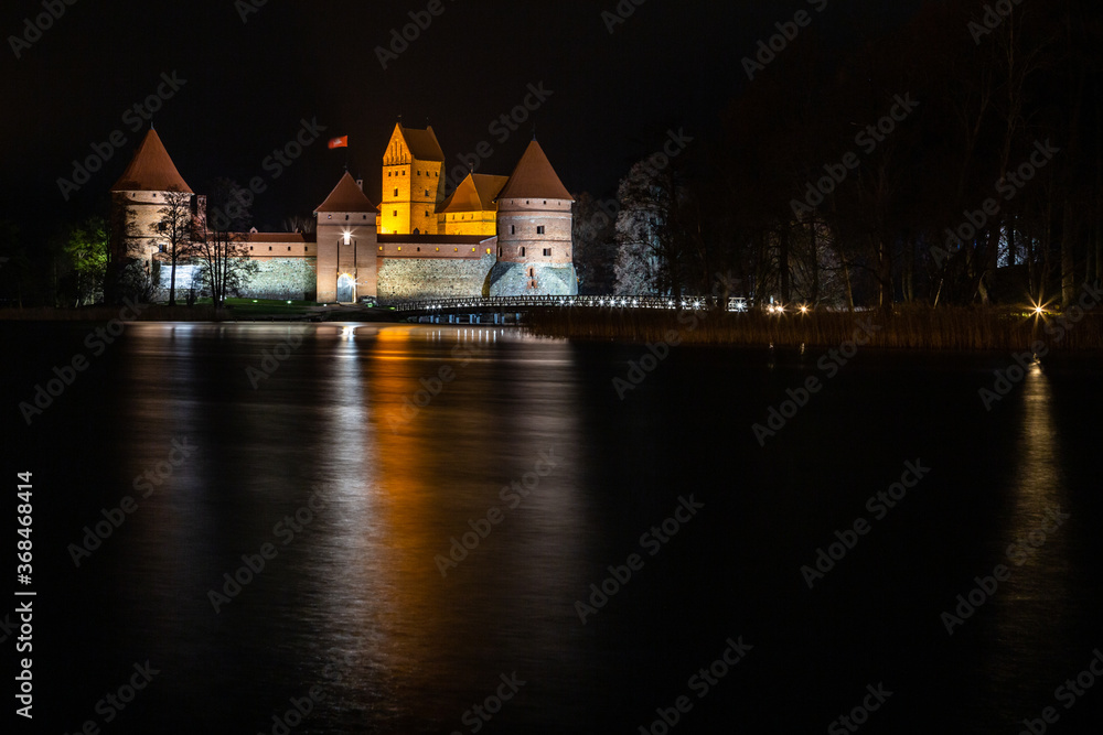 Trakai Castle in the night