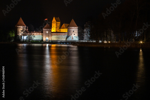 Trakai Castle in the night