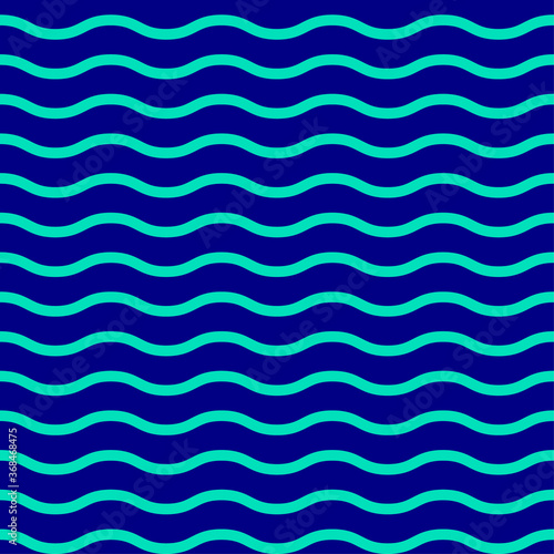 Geometric texture, seamless pattern. Blue and azure waves. Pattern for wrapping paper. Fabric or textile pattern.