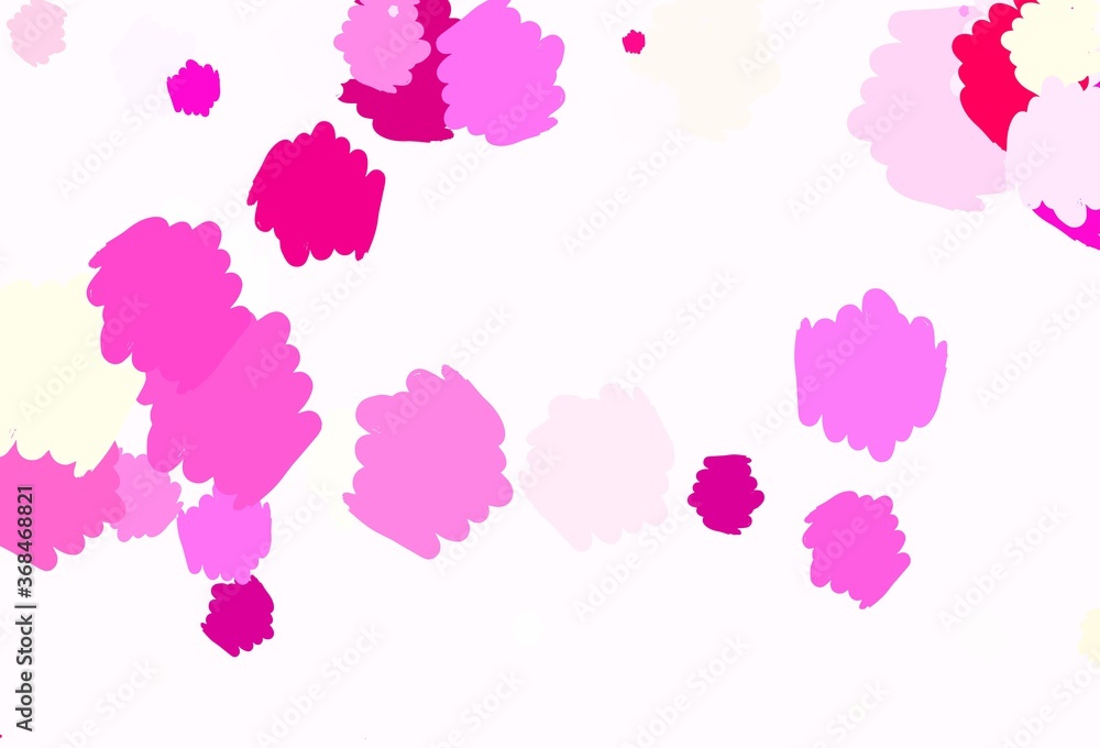 Light Pink, Yellow vector texture with abstract forms.