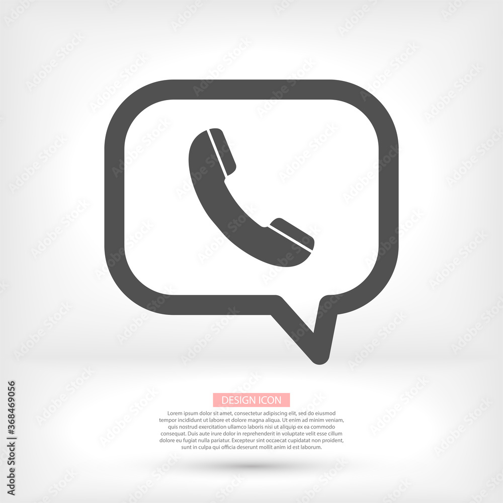 Phone vector icon in trendy flat style isolated on grey background. Handset vector icon with waves. Telephone symbol for your design, logo, UI. vector icon illustration Phone vector icon in trendy flat style isolated on grey background. Handset vector icon with waves. Telephone symbol for your design, logo, UI. vector icon illustration