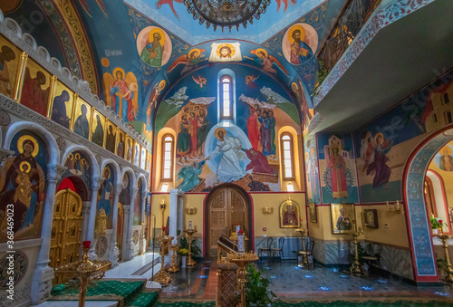 Rome, Italy - home of the Vatican and main center of Catholicism, Rome displays dozens wonderful churches. Here in particular Santa Caterina martire, one of the few Russian Orthodox churches in Rome