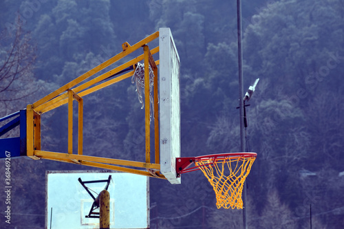 Beautiful picture of closeup basket ball net in nainital