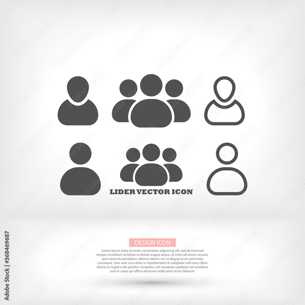 Businessman vector icon style many linear people. Businessman vector icon style many linear people.