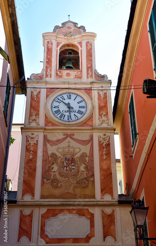  the clock tower in the historic center of the village
  Loano Italy photo