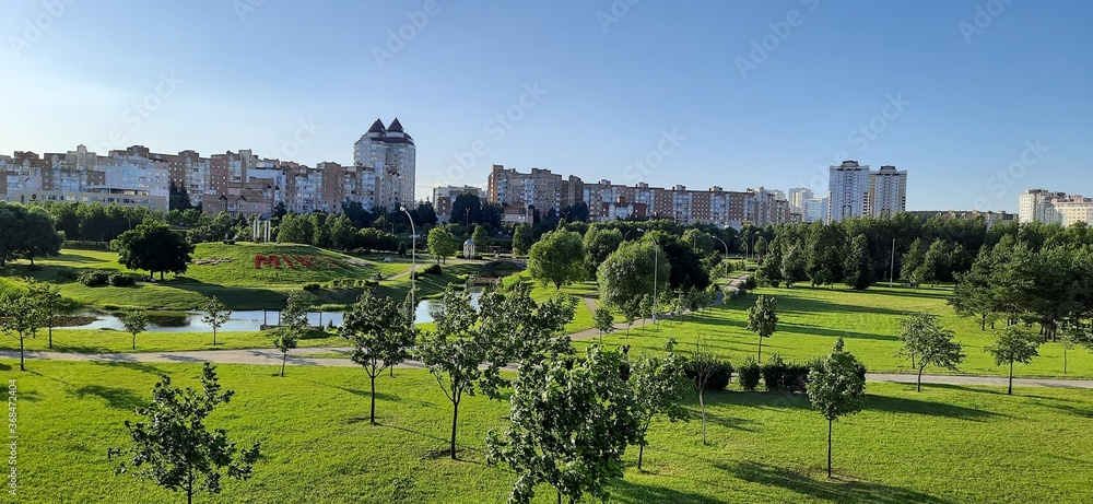 morning views of Minsk city suburb
