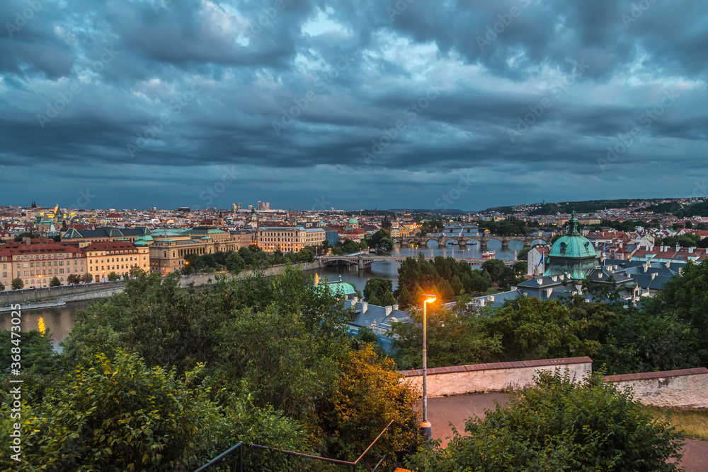 Fototapeta premium Prague city night view