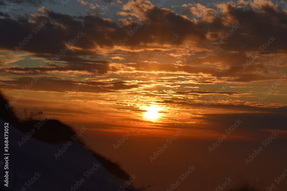 Beautiful picture of sunset in nainital uttarakhand india