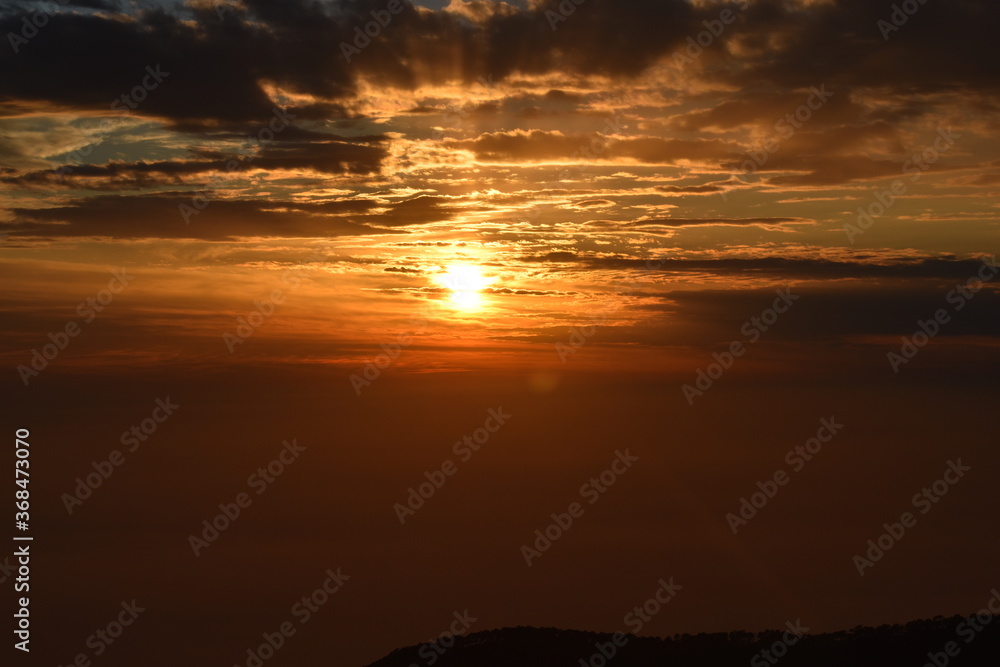 Beautiful picture of sunset in nainital uttarakhand