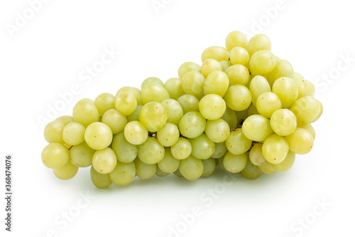 Bunch of green grape fruit isolate on white background, clipping path included.