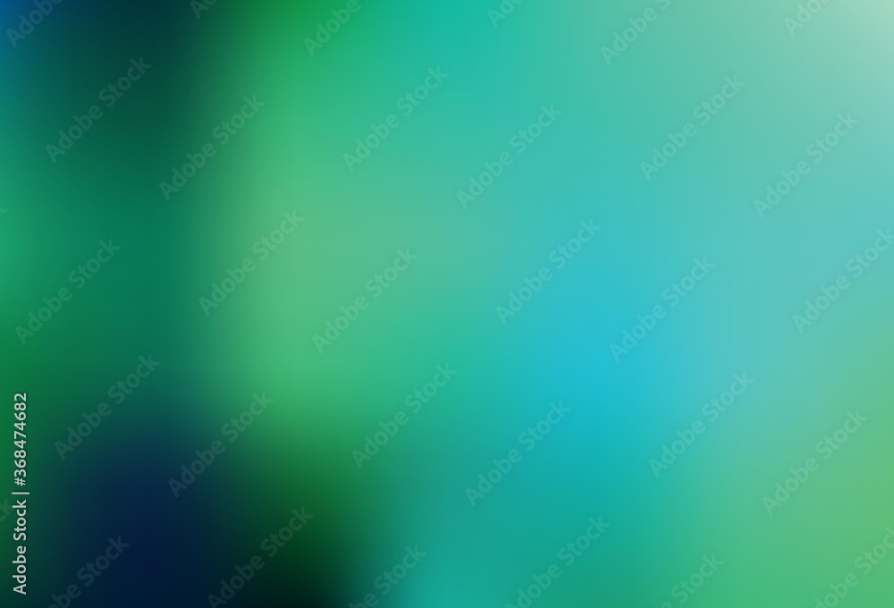 Light Green vector blurred shine abstract texture.