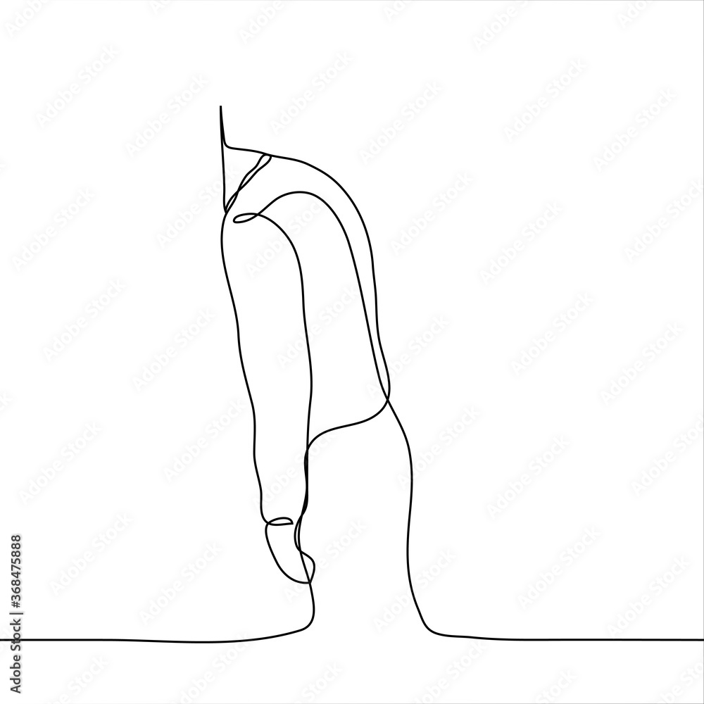 the figure of a man standing who hid his head in the wall. One continuous line art concept of stress, procrastination, apathy, fatigue the figure of a man standing who hid his head in the wall. One continuous line art concept of stress, procrastination, apathy, fatigue