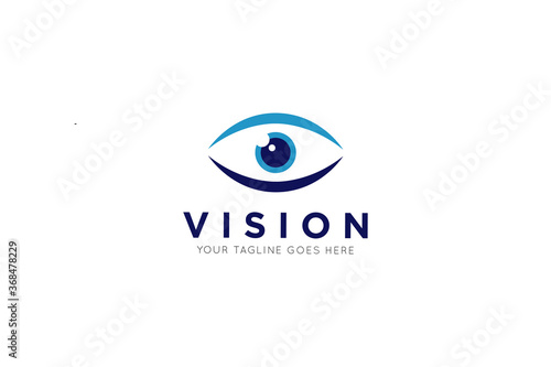 modern eye logo, vision icon, symbol vector illustration