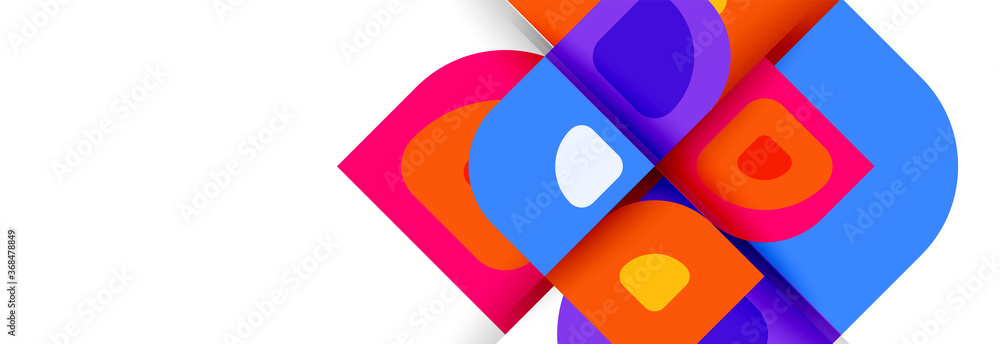 Set of vector modern geometric abstract backgrounds with repeating abstract round shapes patterns and shadow effects Set of vector modern geometric abstract backgrounds with repeating abstract round shapes patterns and shadow effects