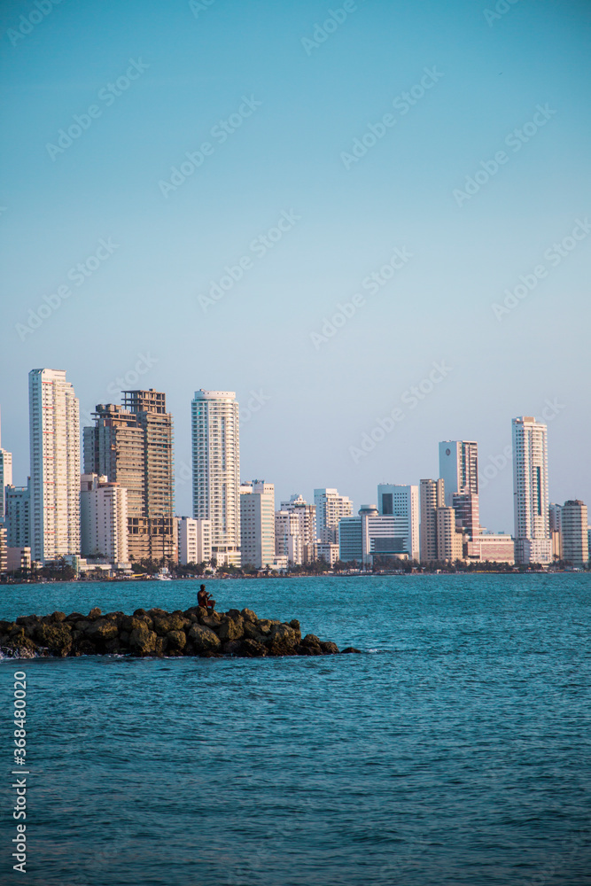 Fototapeta premium Atardecer Cartagena. Colombia