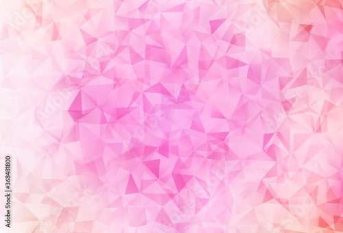 Light Pink vector polygon abstract background.