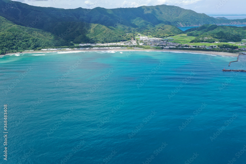 高知県四万十町　興津海水浴場の風景