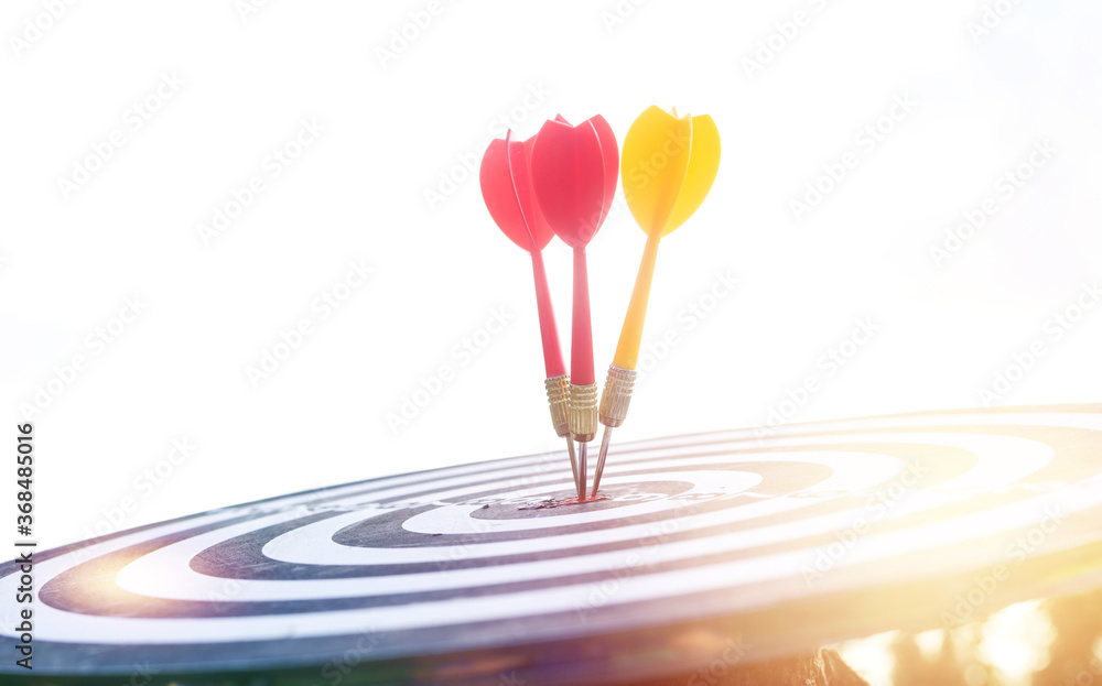 Bullseye is a target of business concept. business marketing as concept. Dartboard is the target and goal concept. Bullseye is a target of business concept. business marketing as concept. Dartboard is the target and goal concept.
