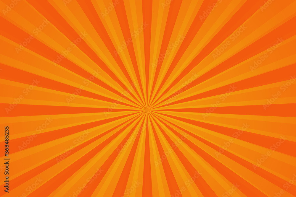 Orange sunburst cartoon background vector Stock Vector | Adobe Stock