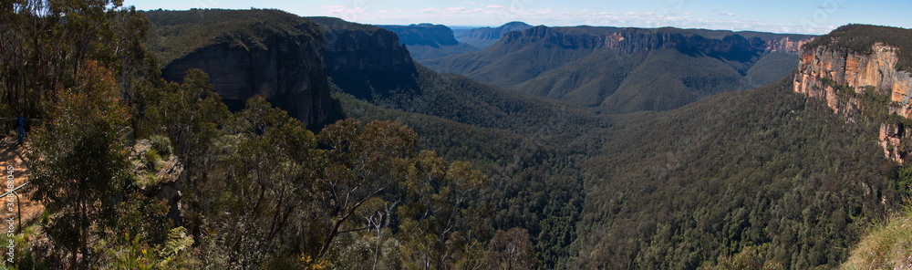 Panoramic view of Blue Mountains in Australia
