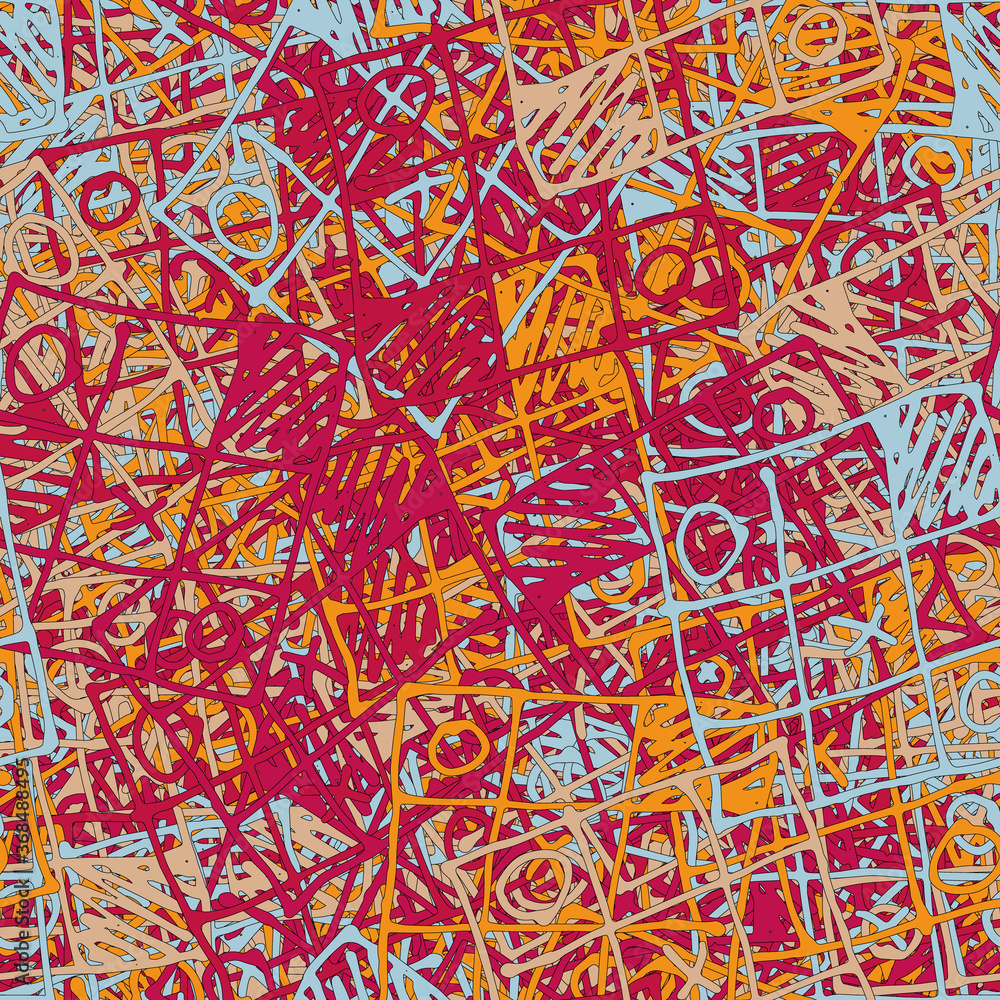Abstract urban seamless pattern with grunge elements