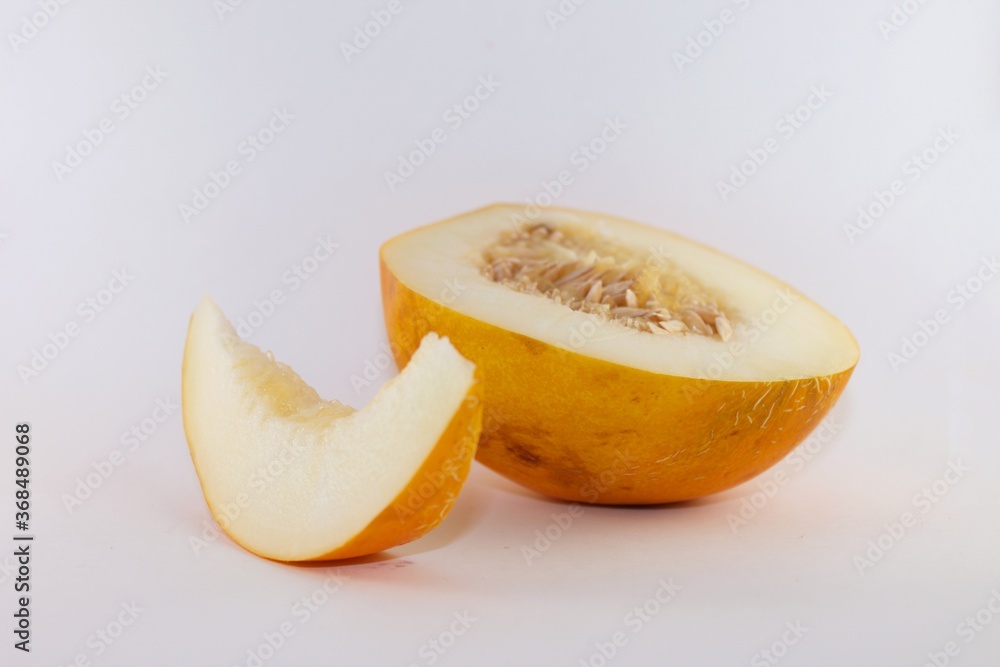 melon on white background melon on white background