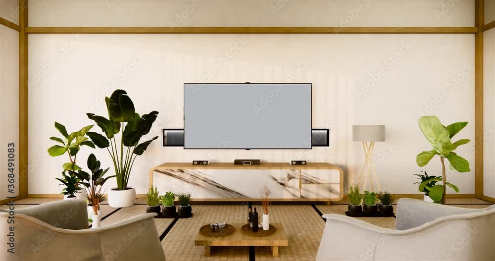 cabinet design granite and wooden in modern empty room and white wall on white floor room tropical style. 3d rendering cabinet design granite and wooden in modern empty room and white wall on white floor room tropical style. 3d rendering