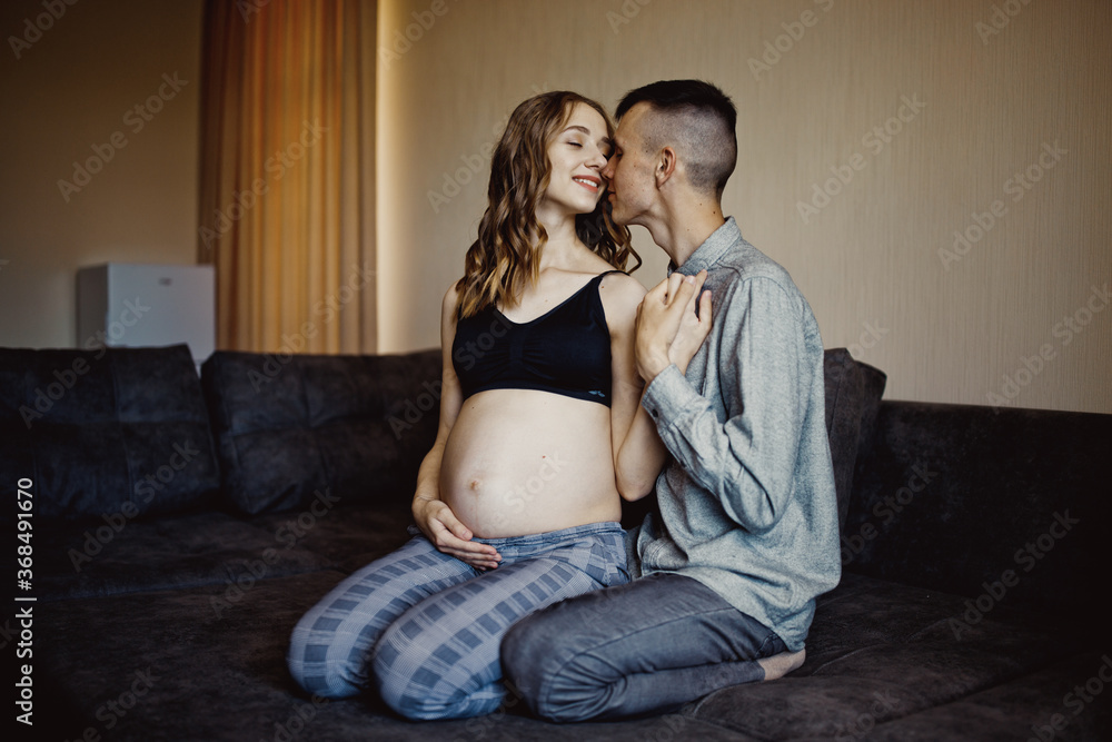 Pregnancy , young family concept