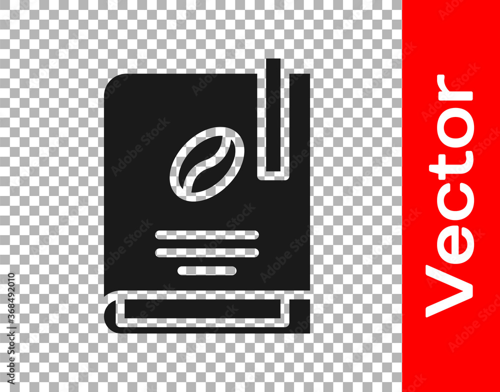 Black Coffee book icon isolated on transparent background. Vector Illustration. Black Coffee book icon isolated on transparent background. Vector Illustration.