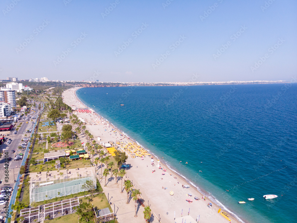 aerial view of konyaaltı beach antalya