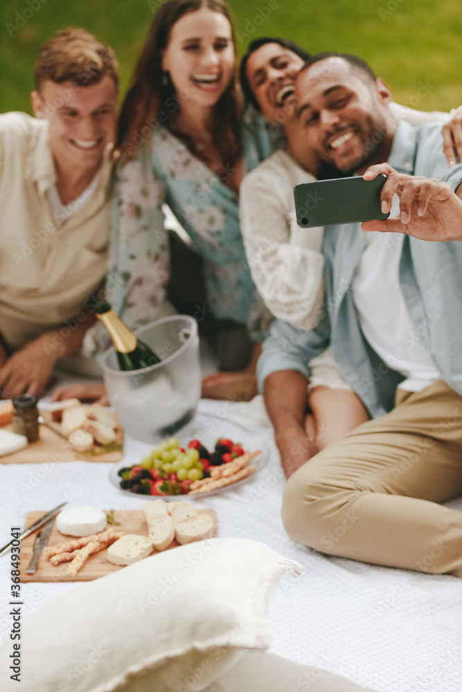 Group of friends having fun together and taking selfie Group of friends having fun together and taking selfie