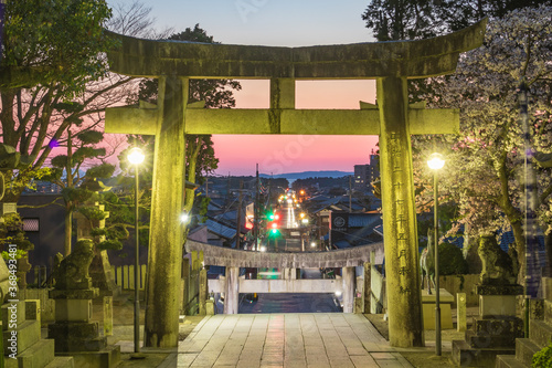 Fototapeta Naklejka Na Ścianę i Meble -  Miyajidake Shinto Shrine is a famous shrine in Fukuoka, Japan