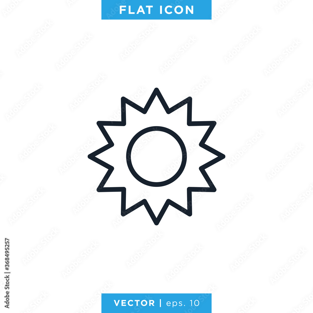 Sun Icon Vector Logo Design Template. Editable Stroke. Sun Icon Vector Logo Design Template. Editable Stroke.