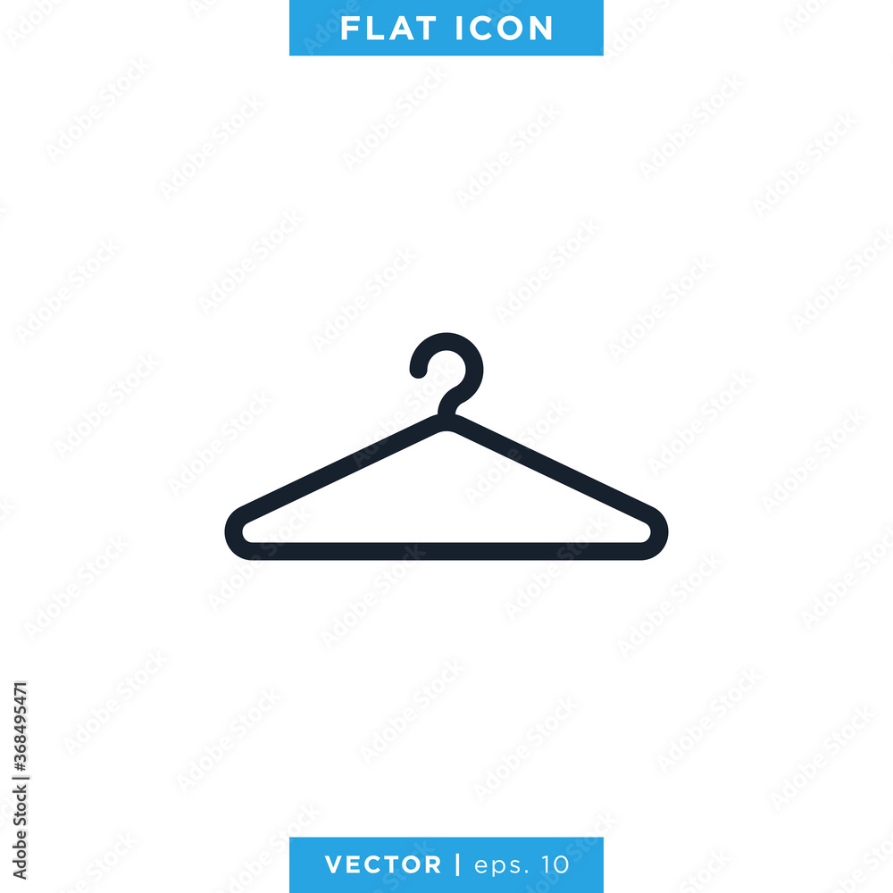 Hanger Icon Vector Design Template. Editable Stroke. Hanger Icon Vector Design Template. Editable Stroke.